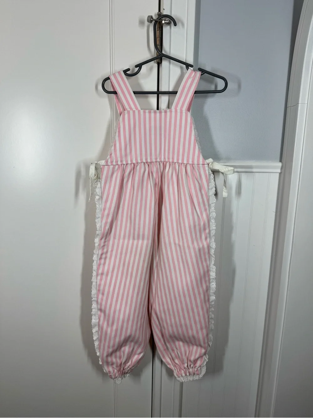 Vintage Ellen Miklas Watermelon Overalls Jacket Set Made in USA Kidcore Size 5